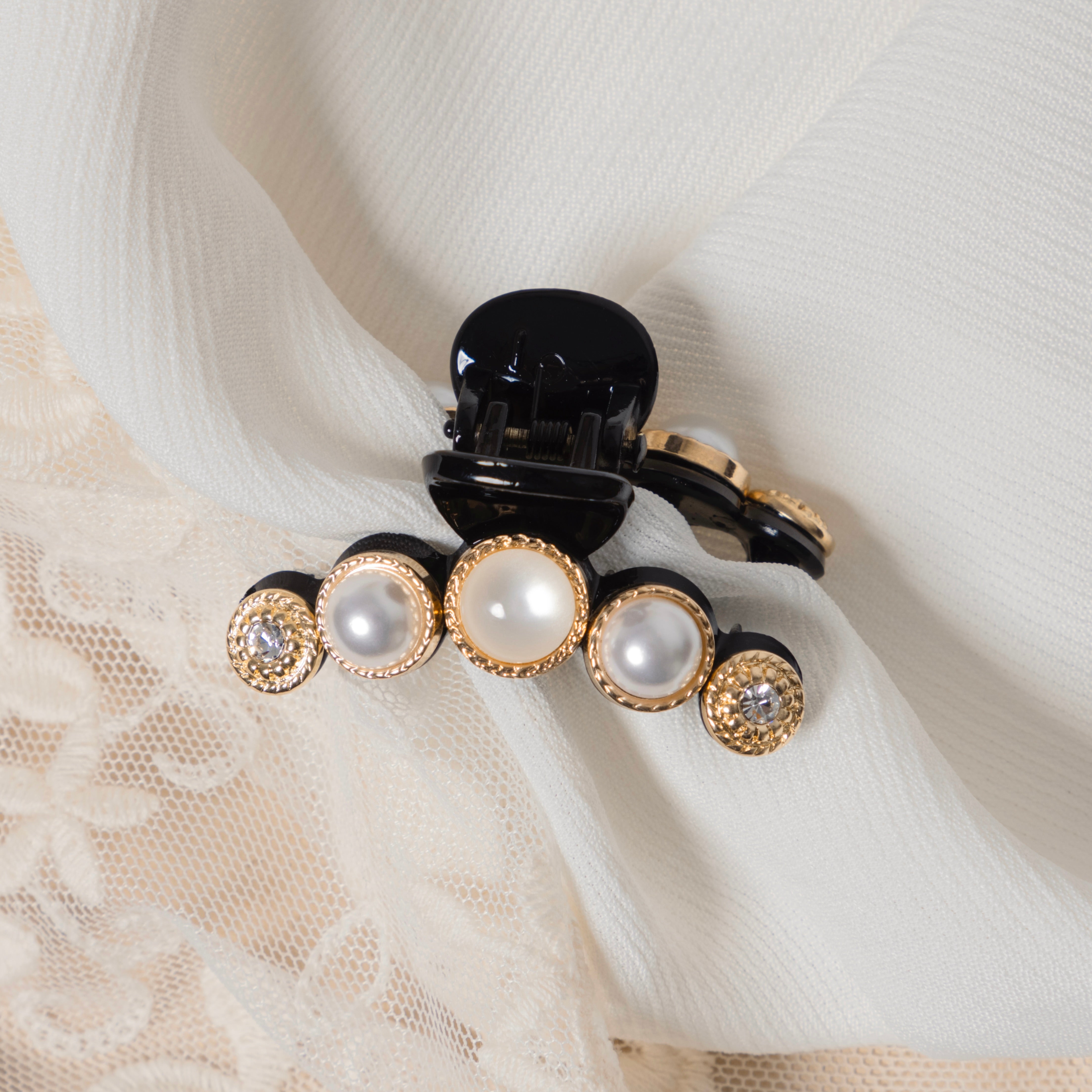 Mela Bianca Lia Mini Hair Clip - Ivory