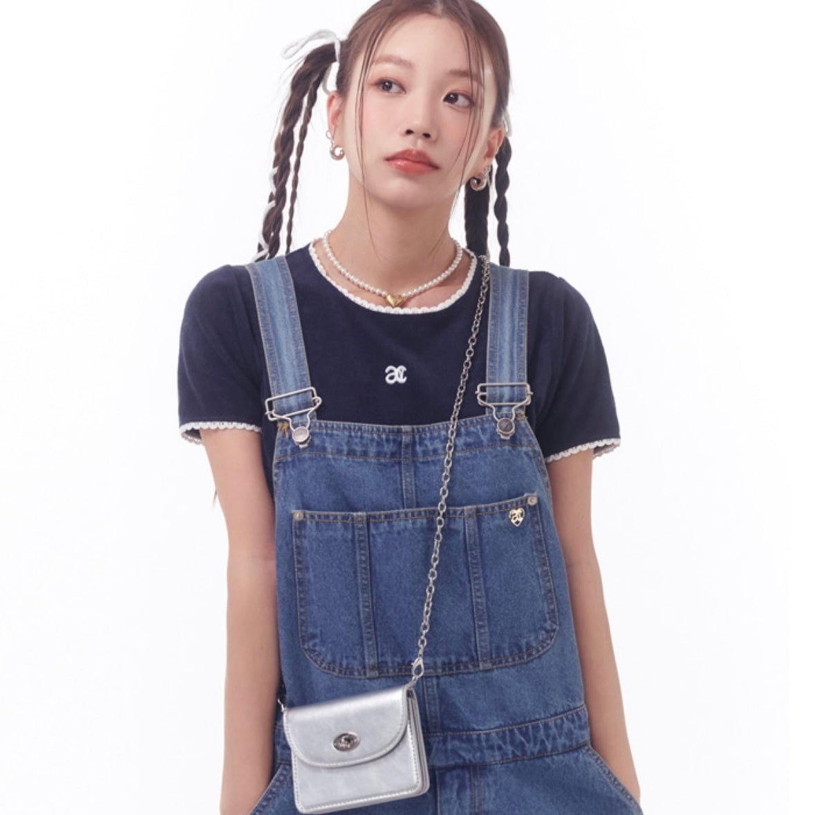 Anoetic Terry Lace T-Shirt - Navy