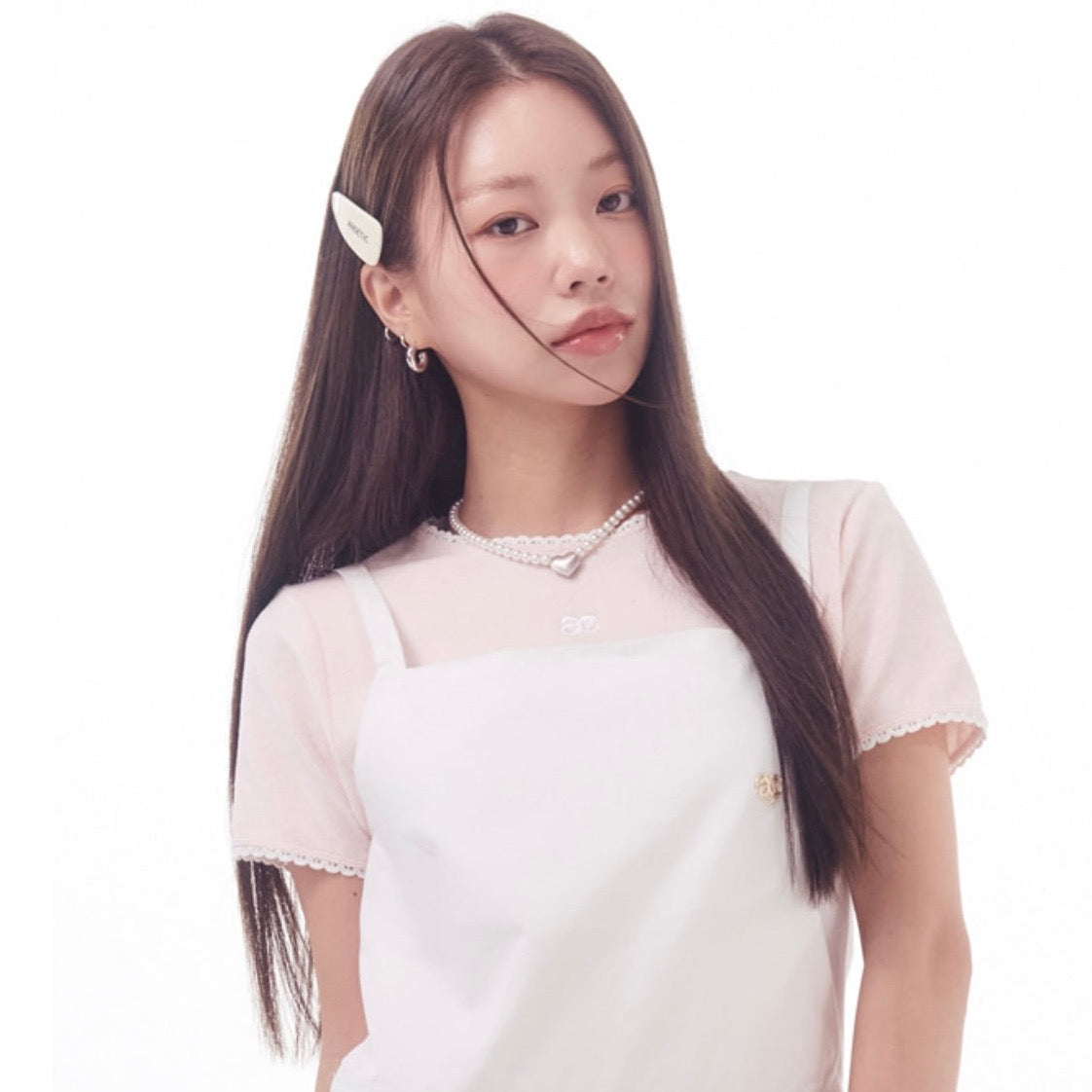 Anoetic Terry Lace T-Shirt - Pink