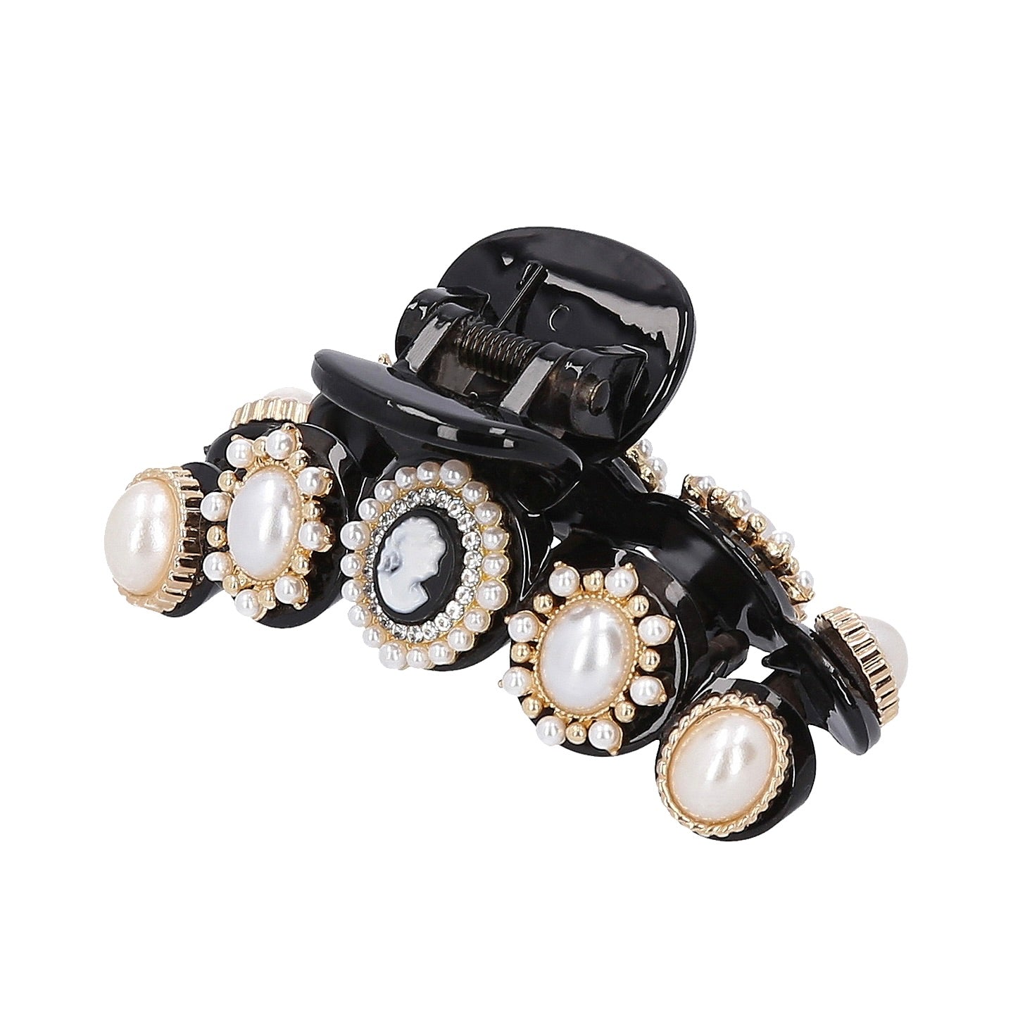 Mela Bianca Cameo Mini Hair Clip - 2 Colors