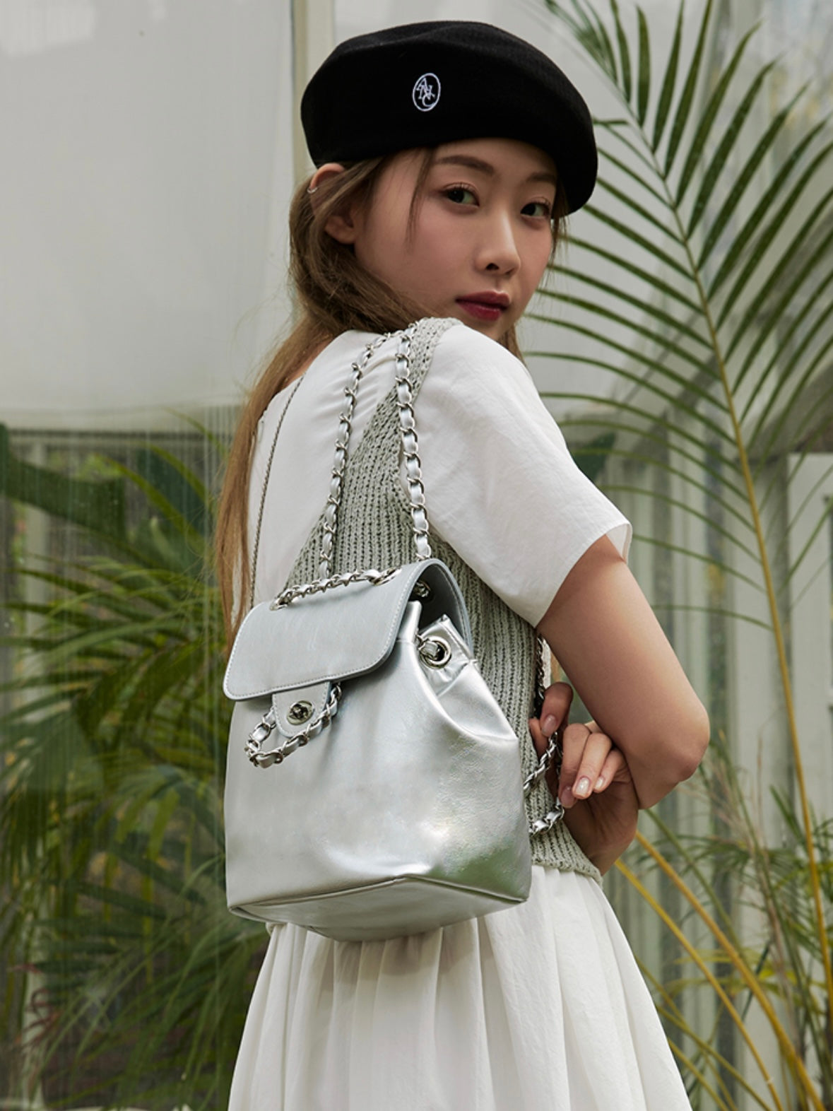 Anoetic Classic Backpack Silver Seoul Market